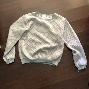 Quilted sweat shirt